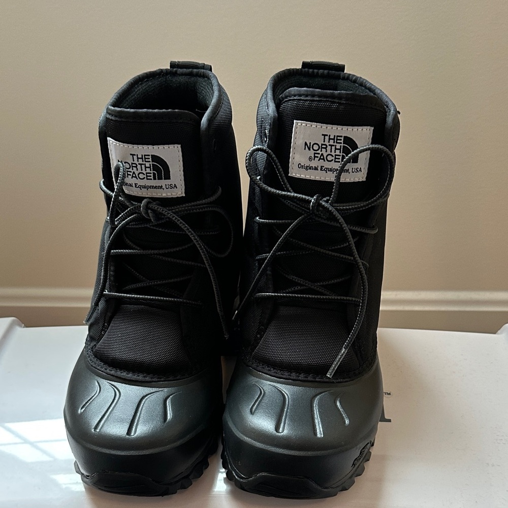 The North Face Gray and Black Boots